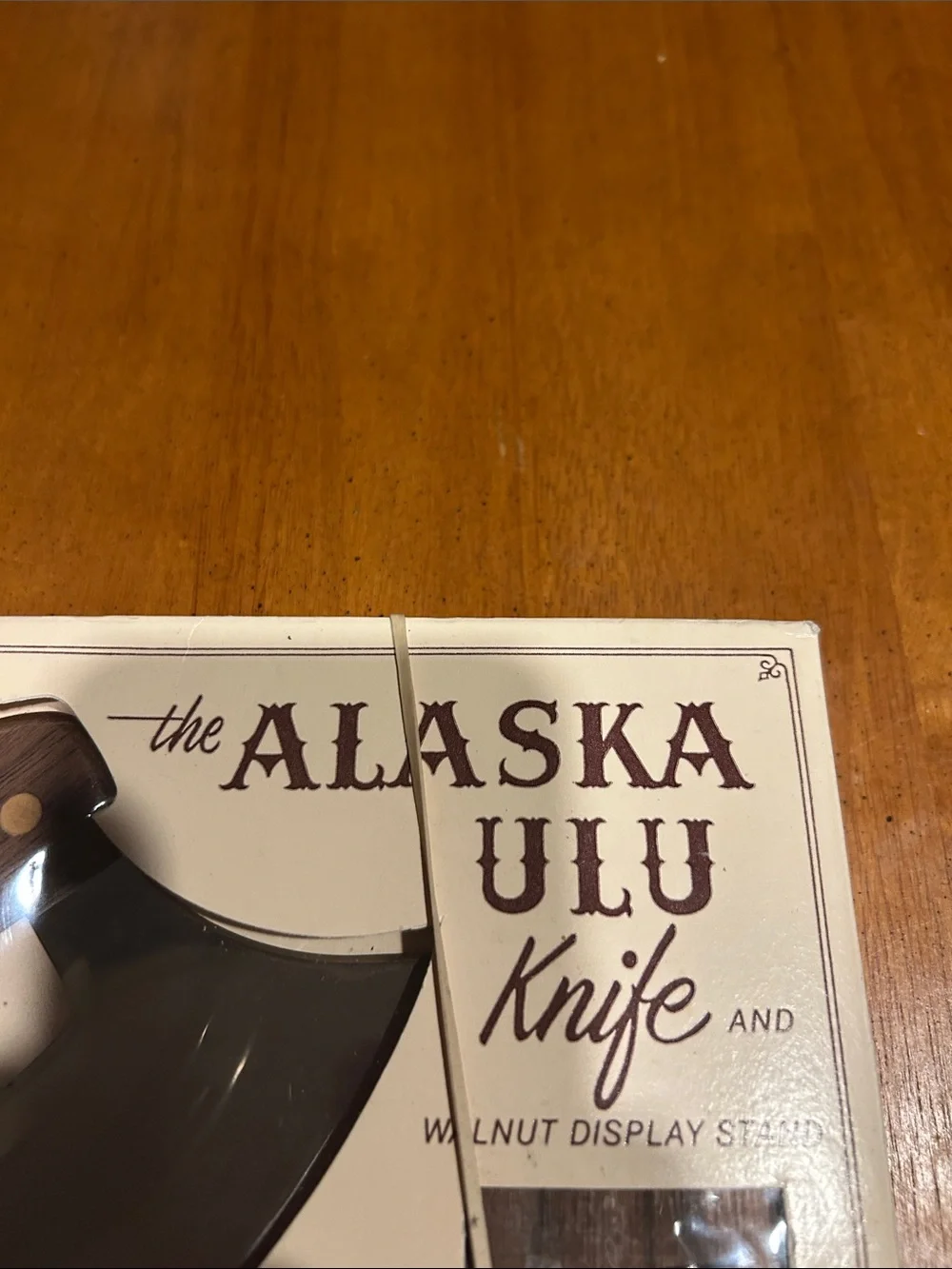 NIB Vintage Alaskan Ulu Knife with Walnut Handle